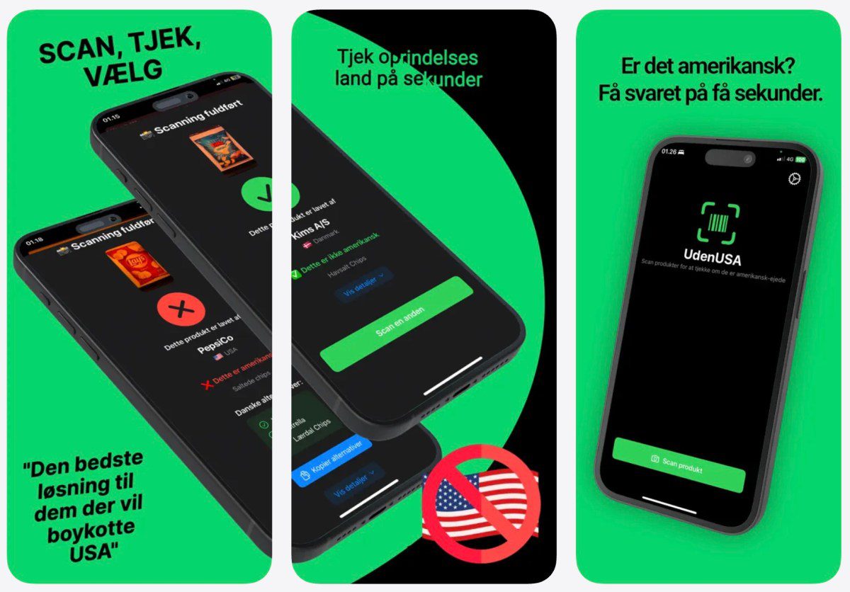 Apps for boycotting American products surge to the top of the Danish App Store 3 apps for boycotting american products surge to