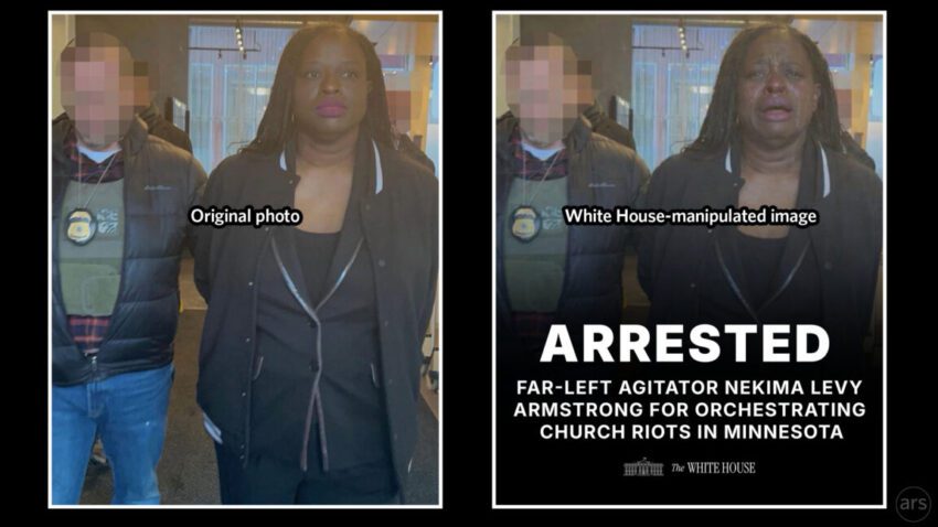 Tech News 1 white house alters arrest photo of ice