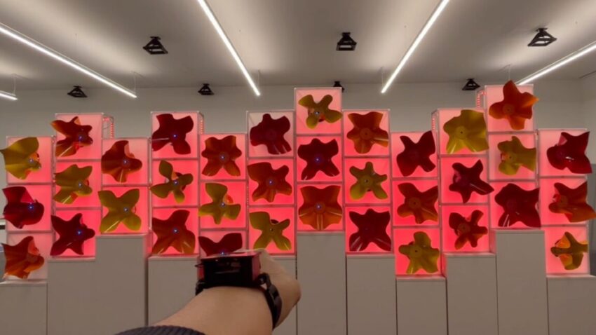 watch a robot swarm bloom like a