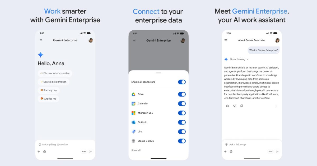 google releases gemini enterprise mobile app adds