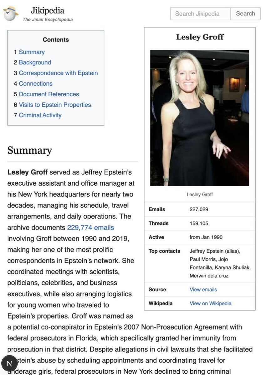 jikipedia turns epstein s emails into an
