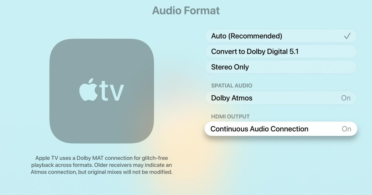 tvos 26 4 adds new continuous audio