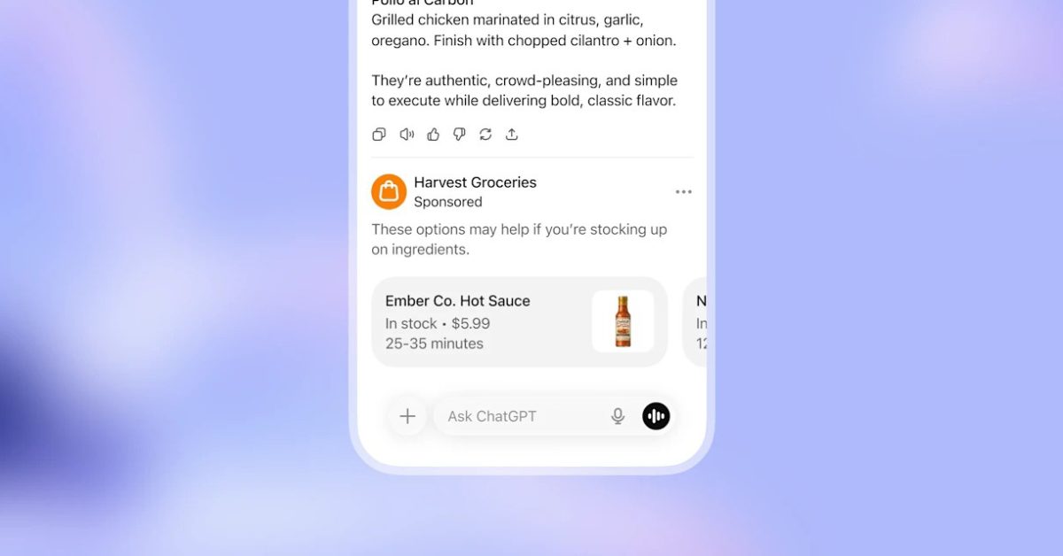 you might start seeing chatgpt ads today