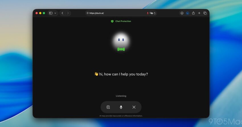 duckduckgo adds free encrypted real-time ai voice