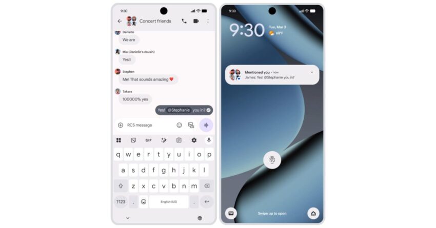 google messages launches group rcs mentions and