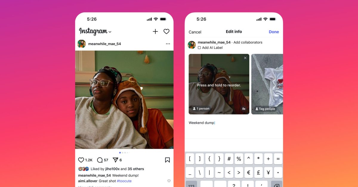 instagram now finally lets users reorder carousel