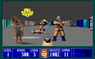 playing wolfenstein 3d with one hand in