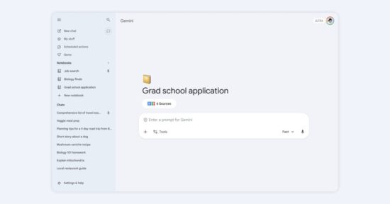 notebooks are now available for free gemini