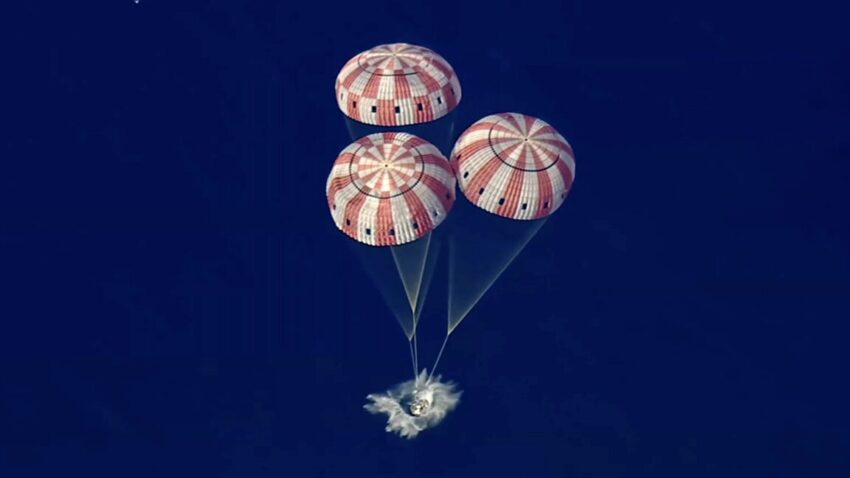 four astronauts are back home after a