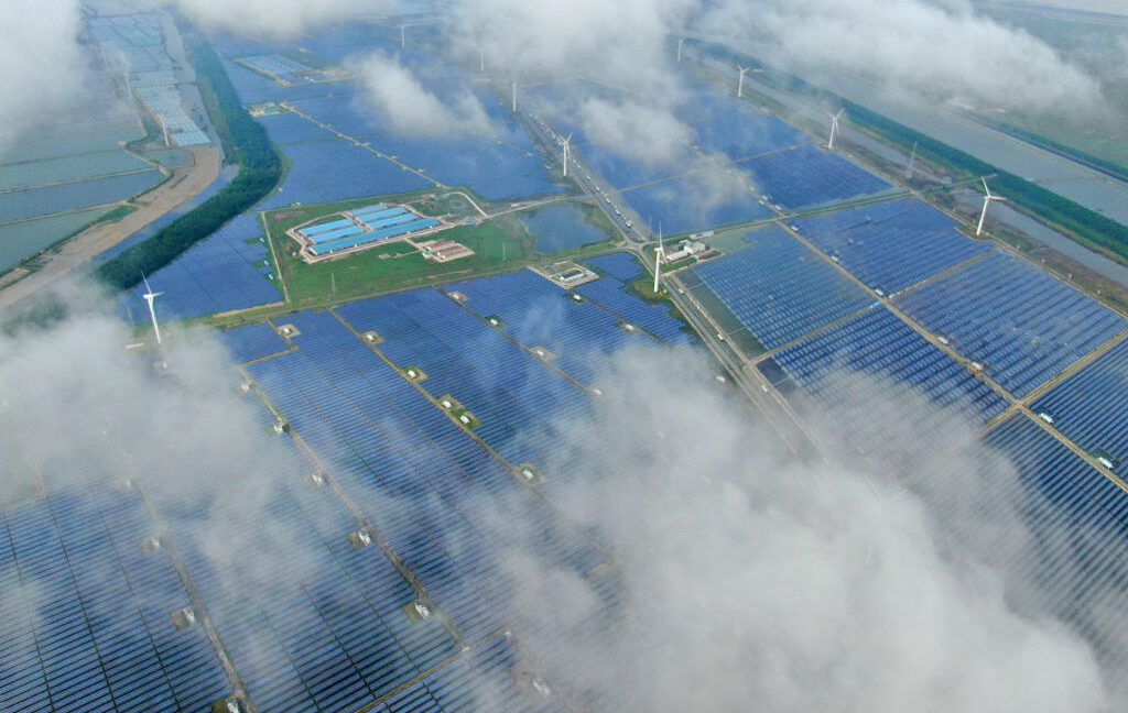 solar power production undercut by coal pollution