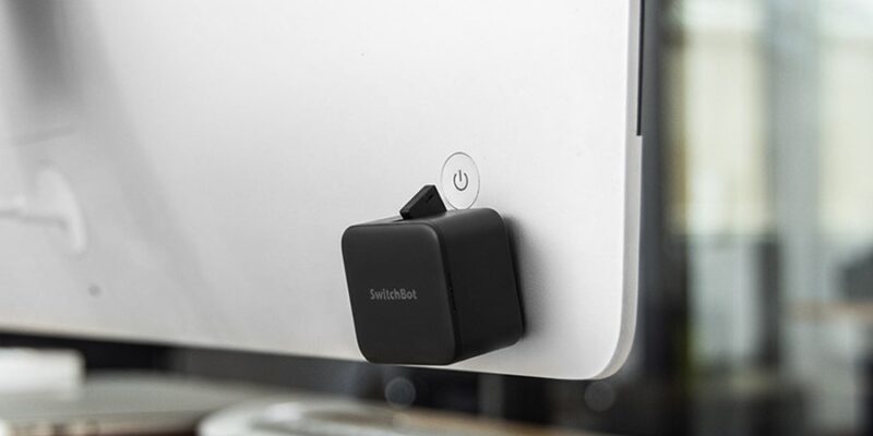 switchbot s rechargeable button pusher is on