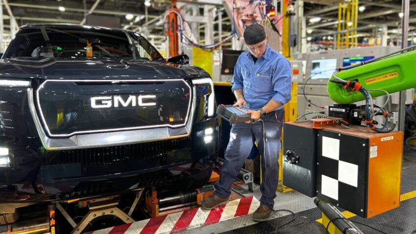 gm installs robots at flagship ev factory