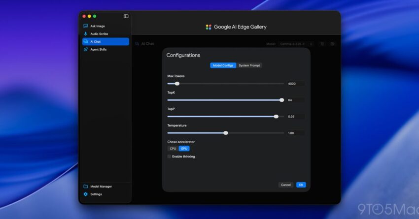 google ai edge gallery launches on macos