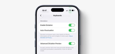 the new dictation feature is off-by-default in