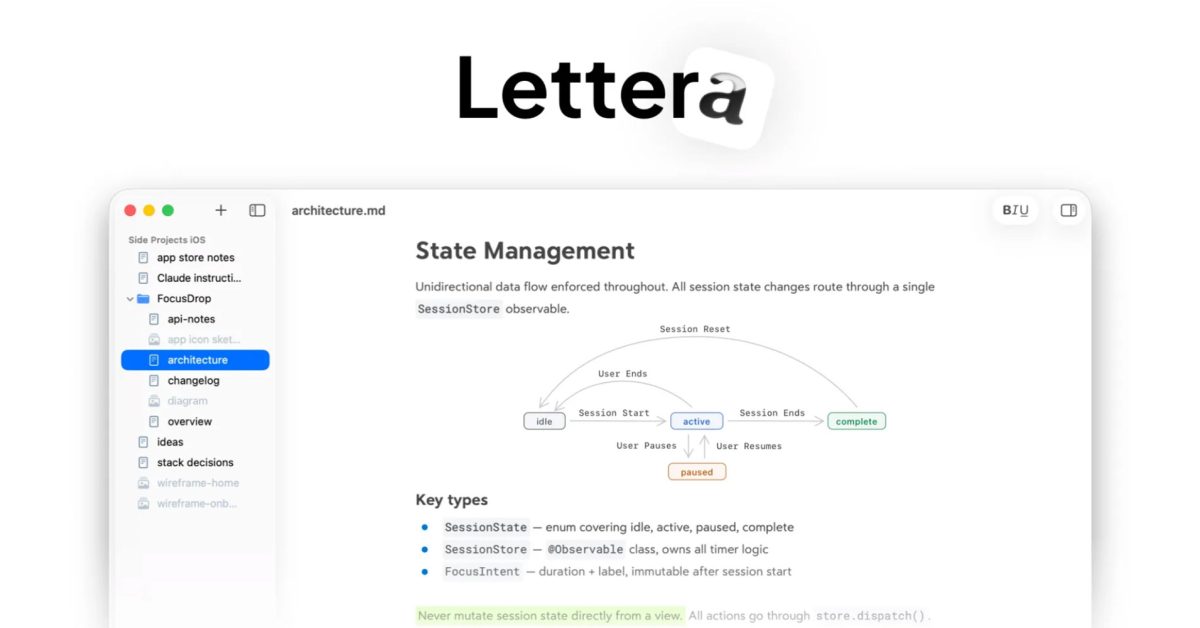 Bear app developers announce Lettera, a beautiful Markdown editor for Mac 2 bear app developers announce lettera a beautiful